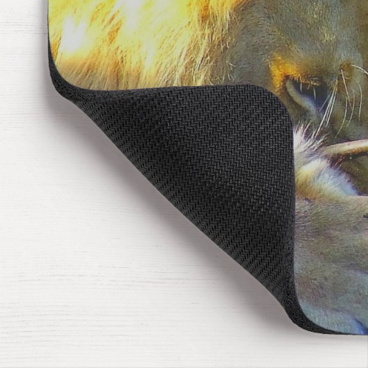 ライオンの饗宴ワイルドライフ撮影マウスパッド マウスパッド (コーナー)