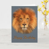 ライオンの鬣のバースデー・カード カード (黄色い花)