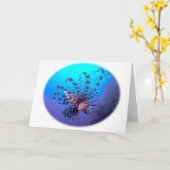 ライオンの魚の挨拶状 カード (黄色い花)