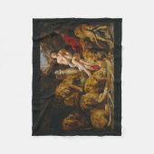 ライオンの」洞穴のフリースブランケット フリースブランケット (正面)