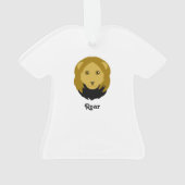 ライオンのTシャツのオーナメント オーナメント (裏面)
