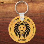 ライオンはっきりしたの鎖として キーホルダー (正面)
