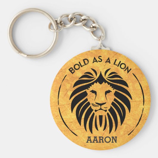 ライオンはっきりしたの鎖として キーホルダー (正面)