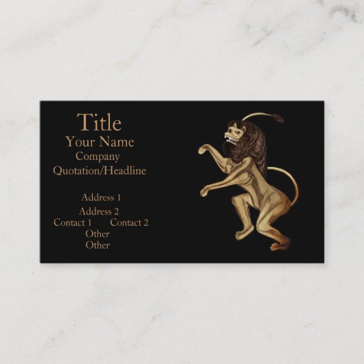 ライオンはびこる 名刺 (正面)