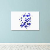 ライオンはジャングルの王、ライオンの恋人の贈り物、ライオン キャンバスプリント (インサイチュ (ウッドフロア))