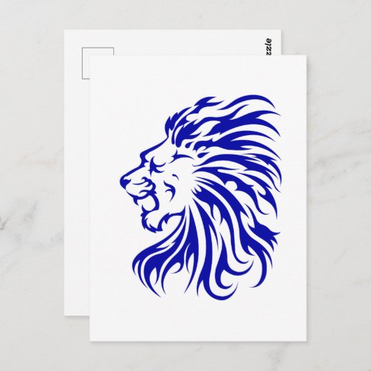 ライオンはジャングルの王、ライオンの恋人の贈り物、ライオン ポストカード (正面/裏面)