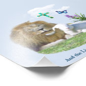 ライオンは仔ヒツジと一緒に寝る フォトプリント            (角)