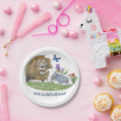 ライオンは仔ヒツジと一緒に寝る ペーパープレート (パーティー)