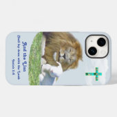 ライオンは仔ヒツジと一緒に寝る Case-Mate iPhoneケース (裏面 (横))