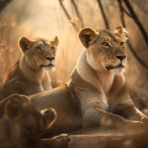 ライオンは日陰で休む – ライオンジグソーパズル