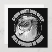 ライオンは羊の意見に眠れなくなることはない (正面/裏面)