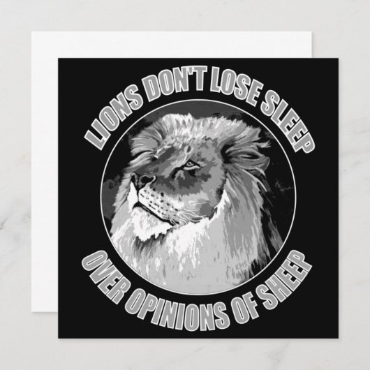 ライオンは羊の意見に眠れなくなることはない (正面/裏面)