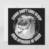 ライオンは羊の意見に眠れなくなることはない (正面)