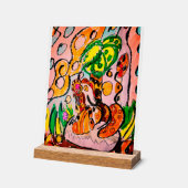 ライオンは落ち着け アクリルサイン (傾斜)