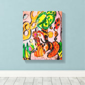 ライオンは落ち着け キャンバスプリント (インサイチュ (ウッドフロア))