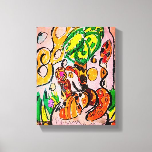 ライオンは落ち着け キャンバスプリント (正面)