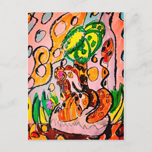 ライオンは落ち着け ポストカード (正面)