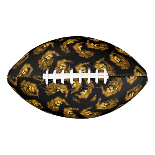 ライオンは黒髪で頭を下げ アメリカンフットボール (正面)