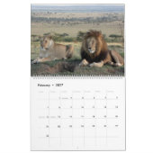 ライオンは2014年をカレンダーに記録します(2ページ) カレンダー (2月 2027)
