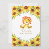 ライオンひまわりフローラ赤ちゃんシャワー散水少女 招待状 (裏面)