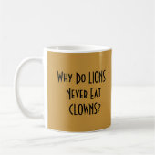 ライオンまたはピエロの質問マグ コーヒーマグカップ (左)