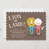 ライオンまたはラムジェンダーリビール招待状 招待状 (正面)