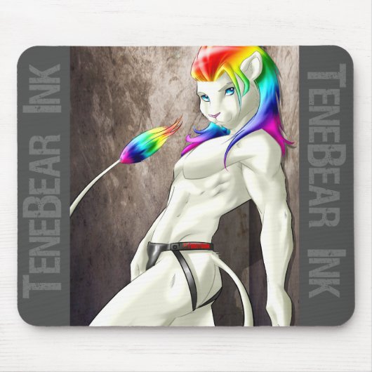 ライオンをなでて下さい マウスパッド (正面)