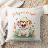 ライオンをテーマにしたベビーシャワー装飾用クッション クッション (ブランケット)