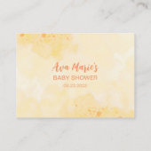 ライオンをテーマにした赤ちゃんシャワーベビー エンクロージャーカード (裏面)