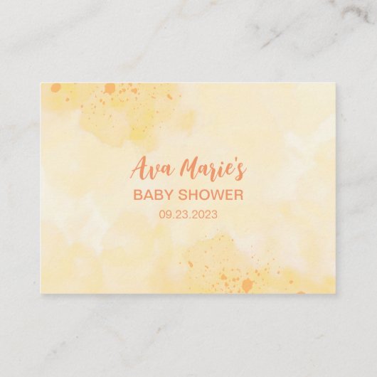 ライオンをテーマにした赤ちゃんシャワーベビー エンクロージャーカード (裏面)