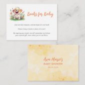 ライオンをテーマにした赤ちゃんシャワーベビー エンクロージャーカード (正面/裏面)