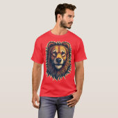 ライオンを強調するTシャツデザイン Tシャツ (正面フル)