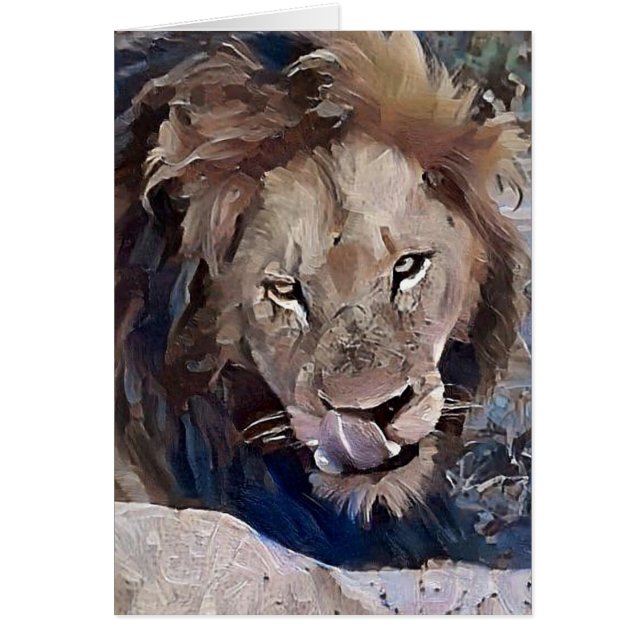 ライオンを舐めること (正面)