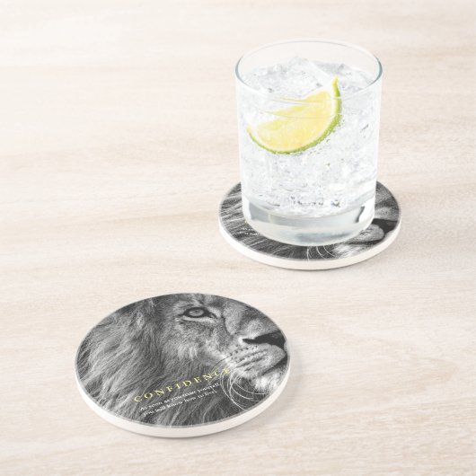 ライオンアイ自信引用文 感動的 コースター (側面)