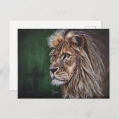 ライオンアクリ絵画ルのポストカード ポストカード (正面/裏面)