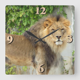 ライオンアットマサイマラ2 スクエア壁時計