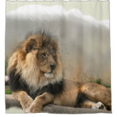 ライオンアットレストワイルドライフシャワーカーテン シャワーカーテン (正面)