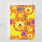 ライオンアニマルキッドバースデーパーティ招待状 招待状 (裏面)