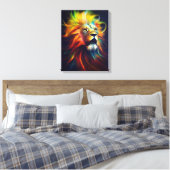 ライオンアニマルディスカバリーアドベンチャー自然惑星 キャンバスプリント (インサイチュ (寝室))