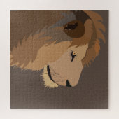 ライオンアニマルワイルドライフ大きな猫 ジグソーパズル (横)