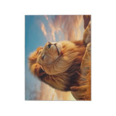 ライオンアニマル自然威厳のある荒野 ノートパッド (回転)