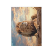 ライオンアニマル自然威厳のある荒野 ノートパッド (回転)