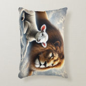 ライオンアンドラムアクセント装飾用クッション アクセントクッション (正面(垂直))