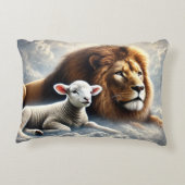 ライオンアンドラムアクセント装飾用クッション アクセントクッション (裏面)