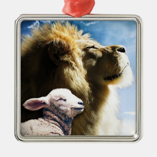 ライオンアンドラムオーナメント メタルオーナメント (正面)