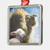 ライオンアンドラムオーナメント メタルオーナメント (左)