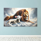 ライオンアンドラムキャンバスアート キャンバスプリント (インサイチュ (ウッドフロア))