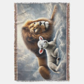 ライオンアンドラムブランケット スローブランケット (正面縦)