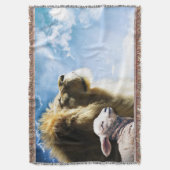 ライオンアンドラムブランケット スローブランケット (正面縦)