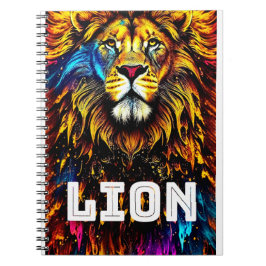 ライオンアート芸術的カラースプラッシュ ノートブック